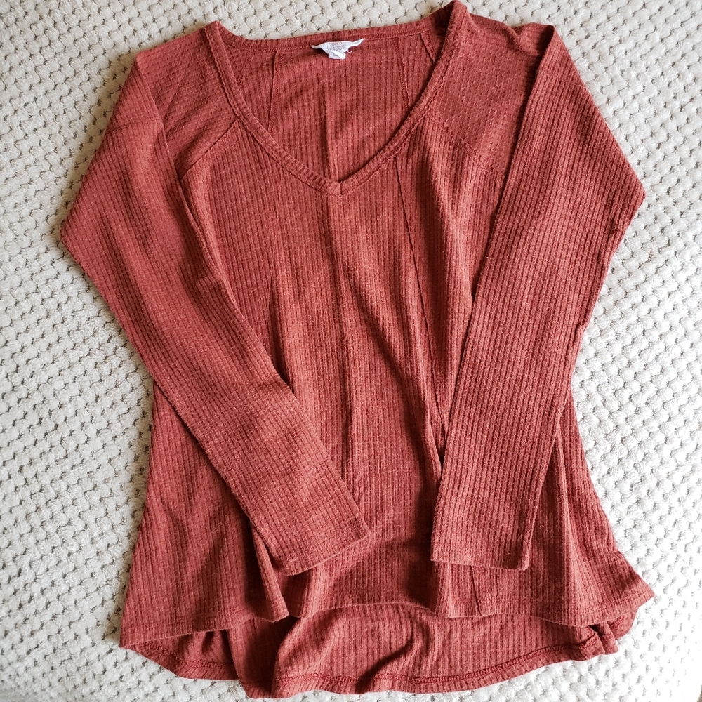 Sun & Shadow Oversized Tunic Sunset Orange
